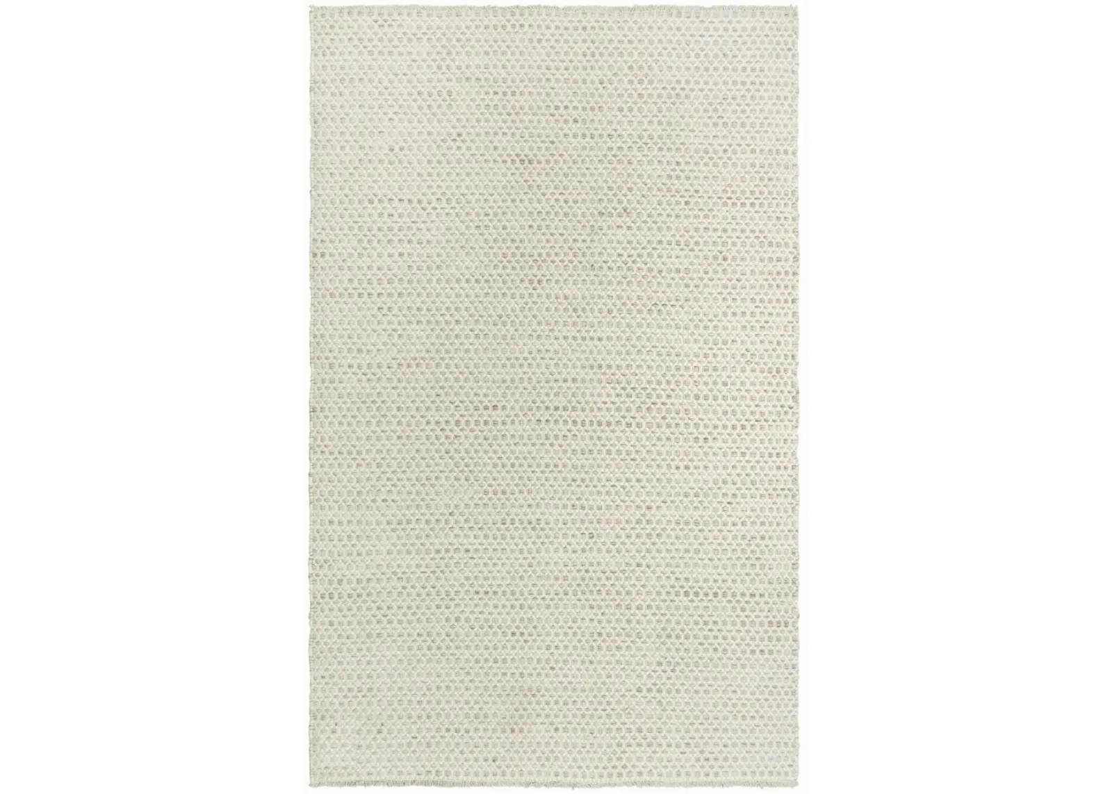 Windsor Beige Basket weave Wool 5' x 7'6" Rectangle Rug