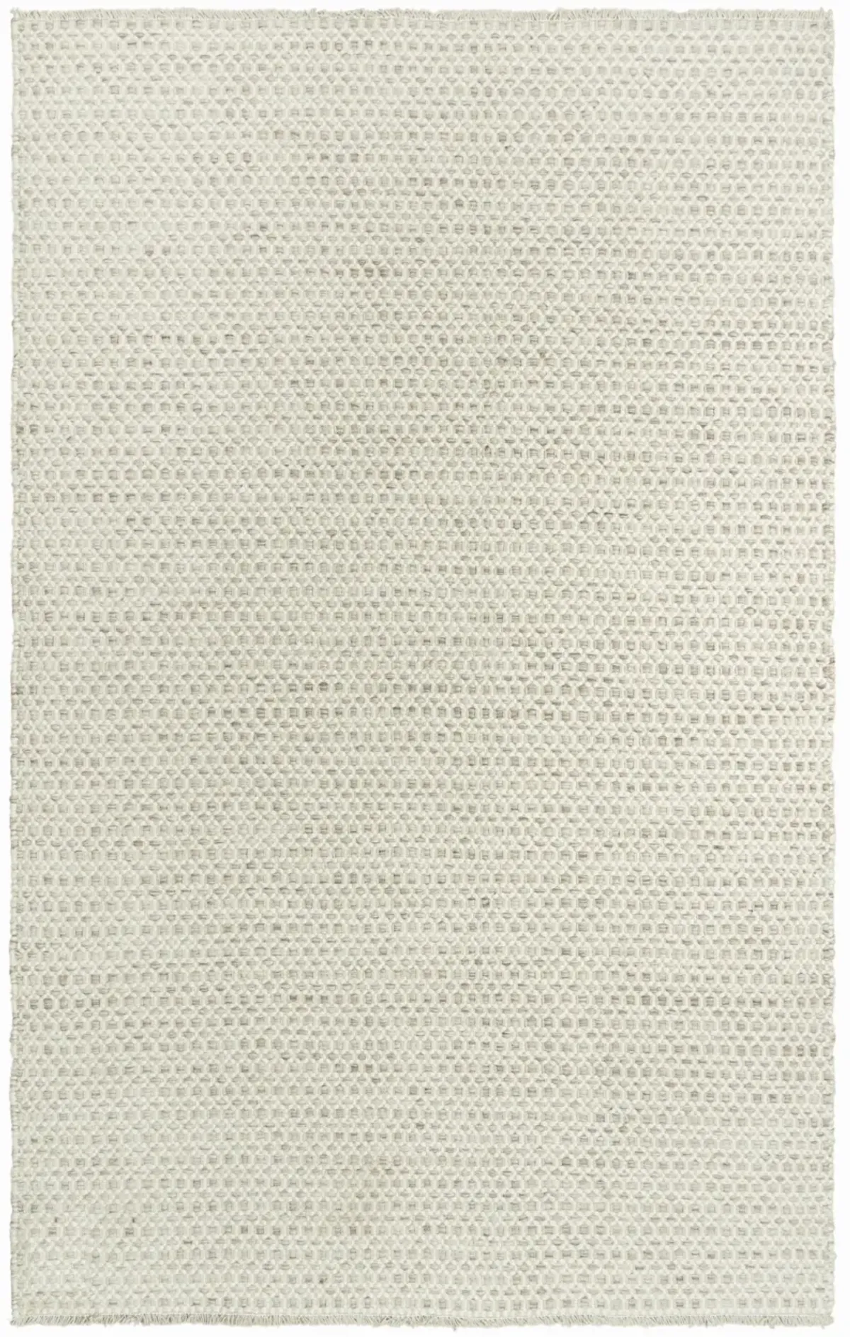 Windsor Beige Basket weave Wool 5' x 7'6" Rectangle Rug