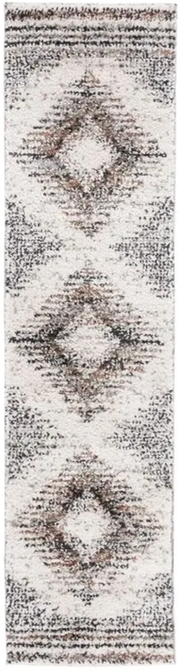 JERICHO SHAG 110 Black  2'-2' X 6' Runner Rug