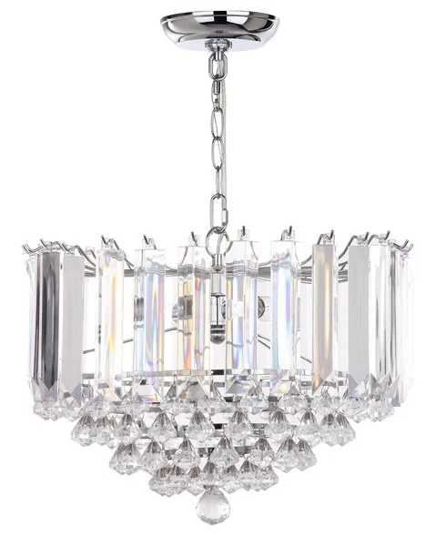 Hampton 2 Light Chrome 16.5-Inch Dia Glass Pendant