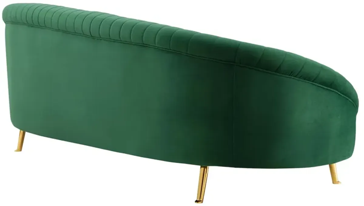 Camber Channel Tufted Performance Velvet Sofa