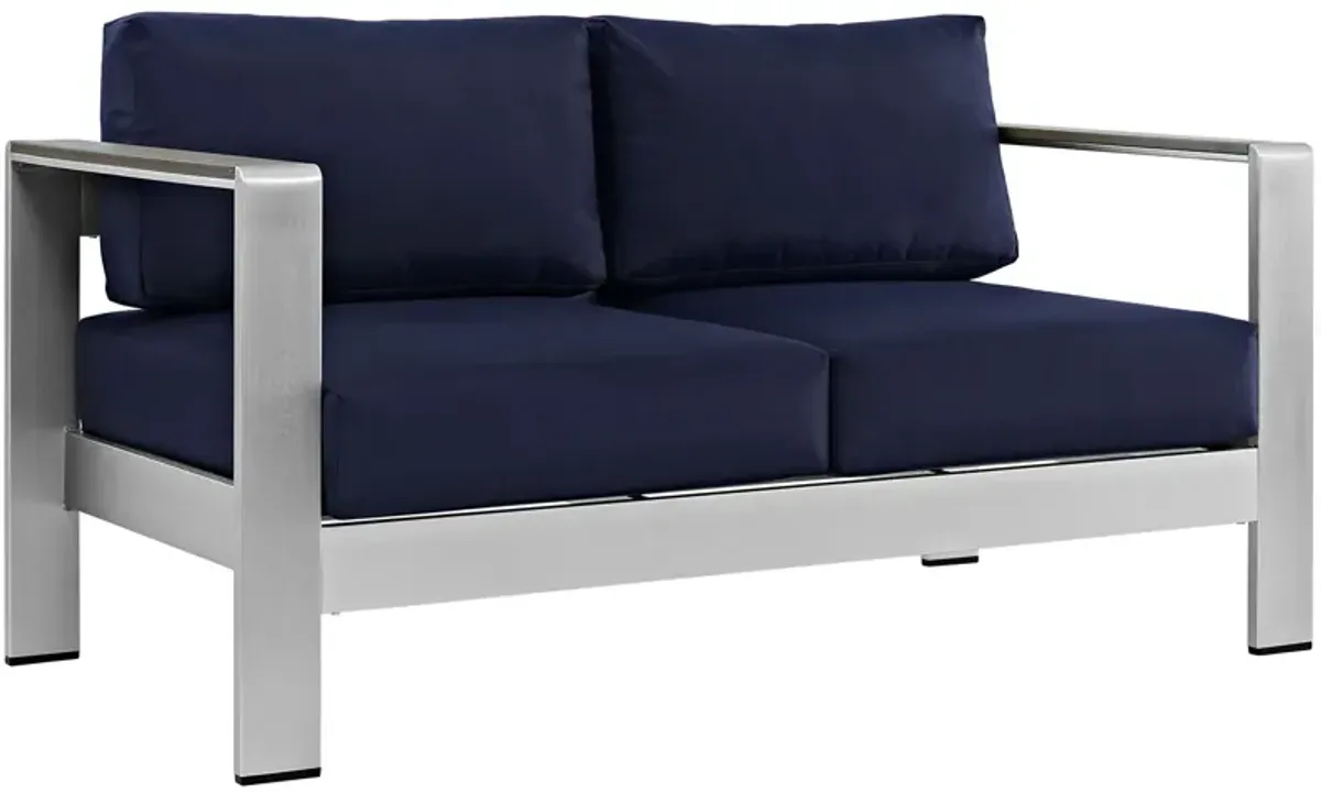 Shore Outdoor Patio Aluminum Loveseat