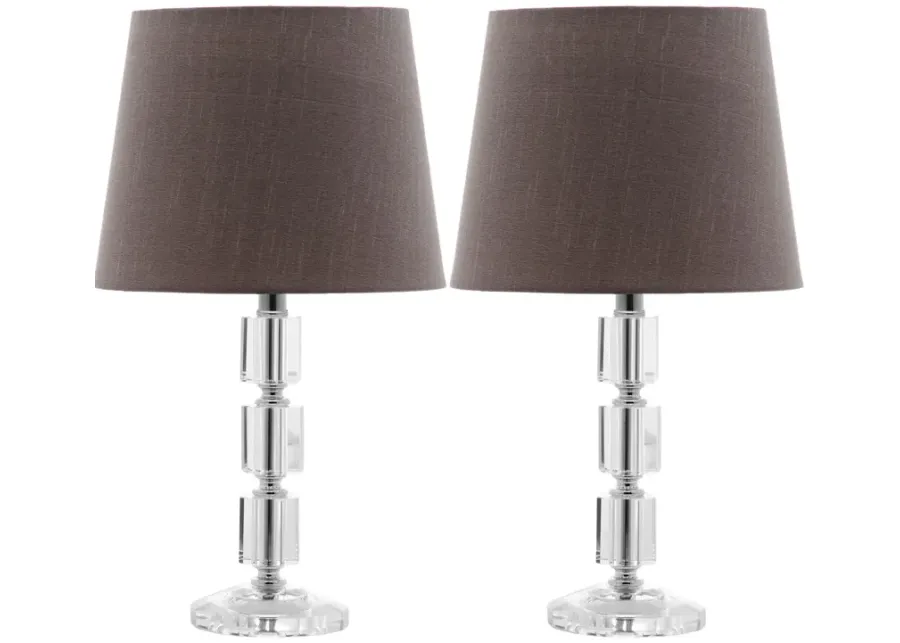 Erin 16-Inch H Crystal Cube Lamp - Set of 2