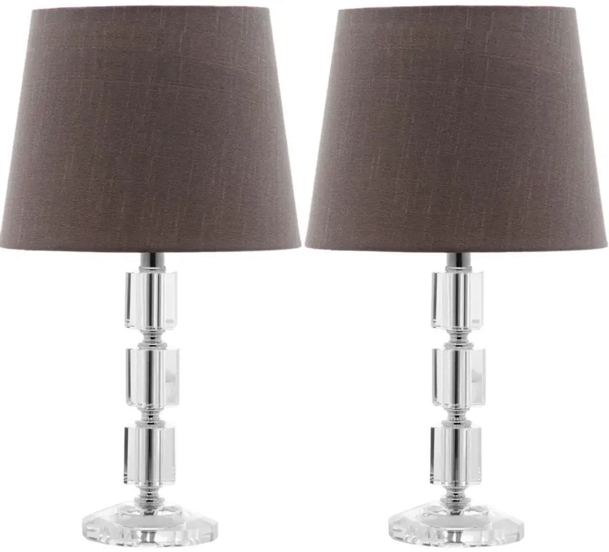 Erin 16-Inch H Crystal Cube Lamp - Set of 2