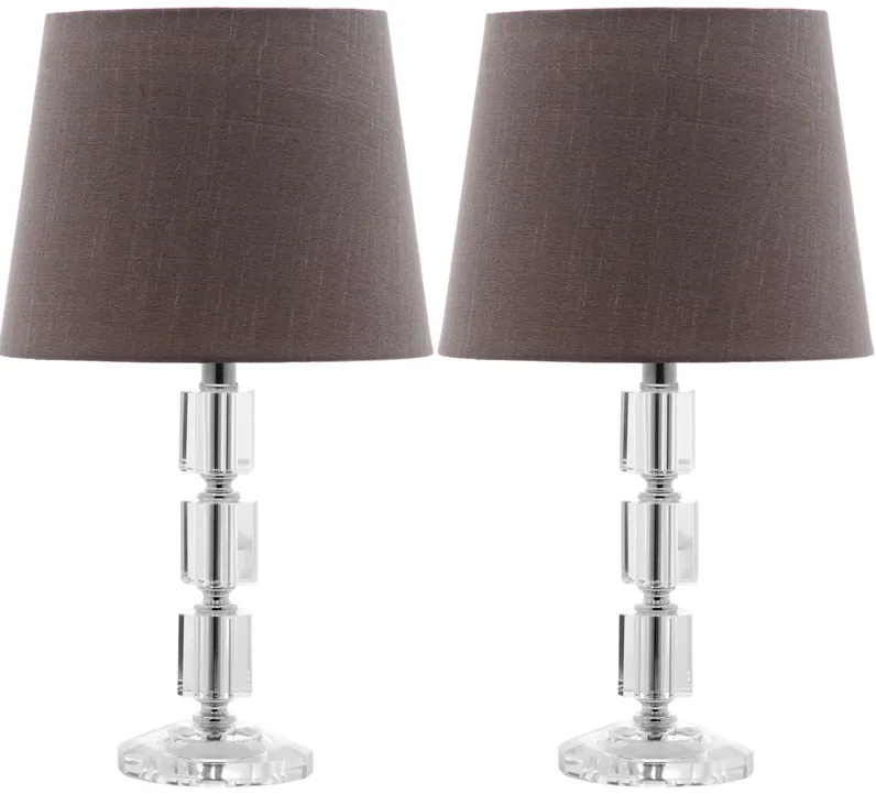 Erin 16-Inch H Crystal Cube Lamp - Set of 2