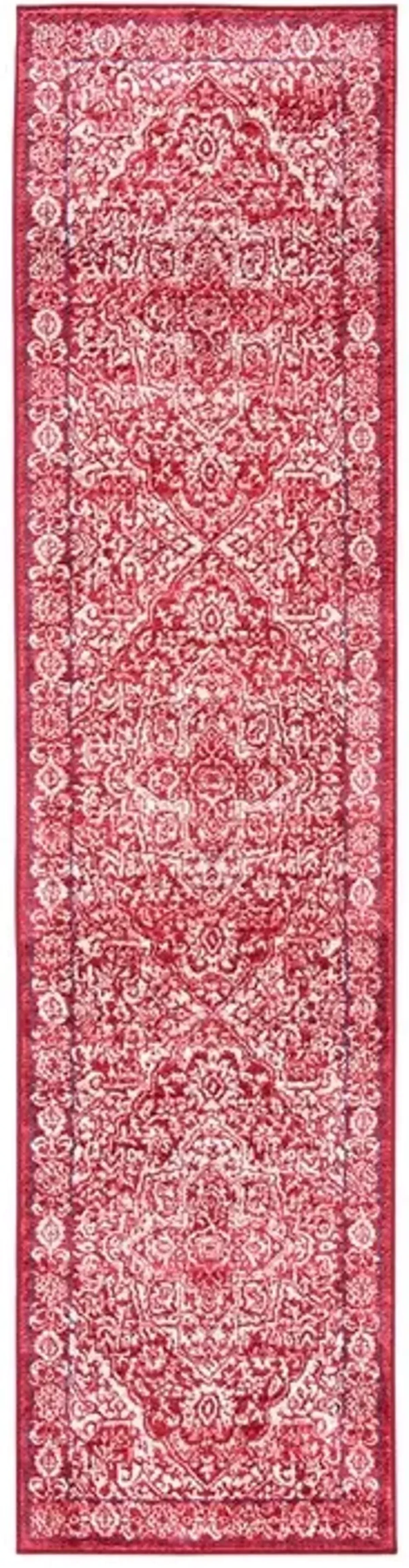 Brentwood 832 Red / Ivory 2' X 4' Accent Powerloomed Rug