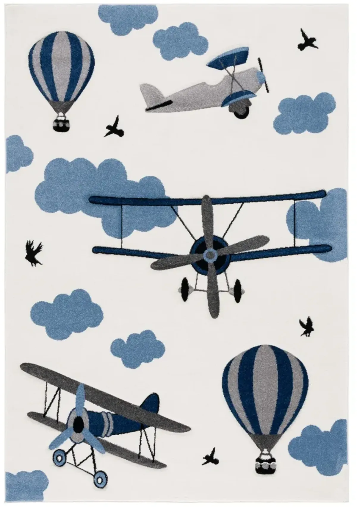 CAROUSEL KIDS 137 IVORY  5'-3' x 7'-6' Medium Rectangle Rug