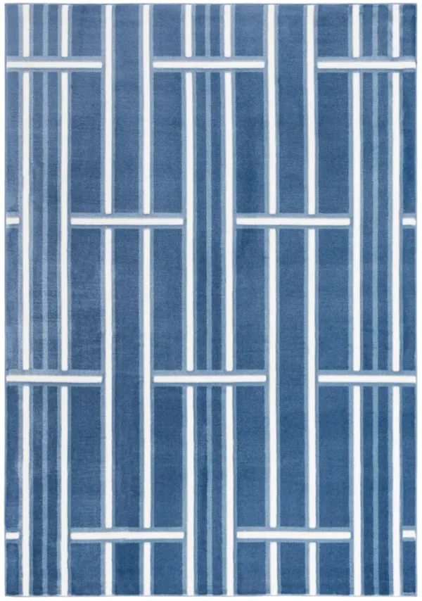 GROOVE 118 BLUE  5'-3' x 7'-6' Medium Rectangle Rug