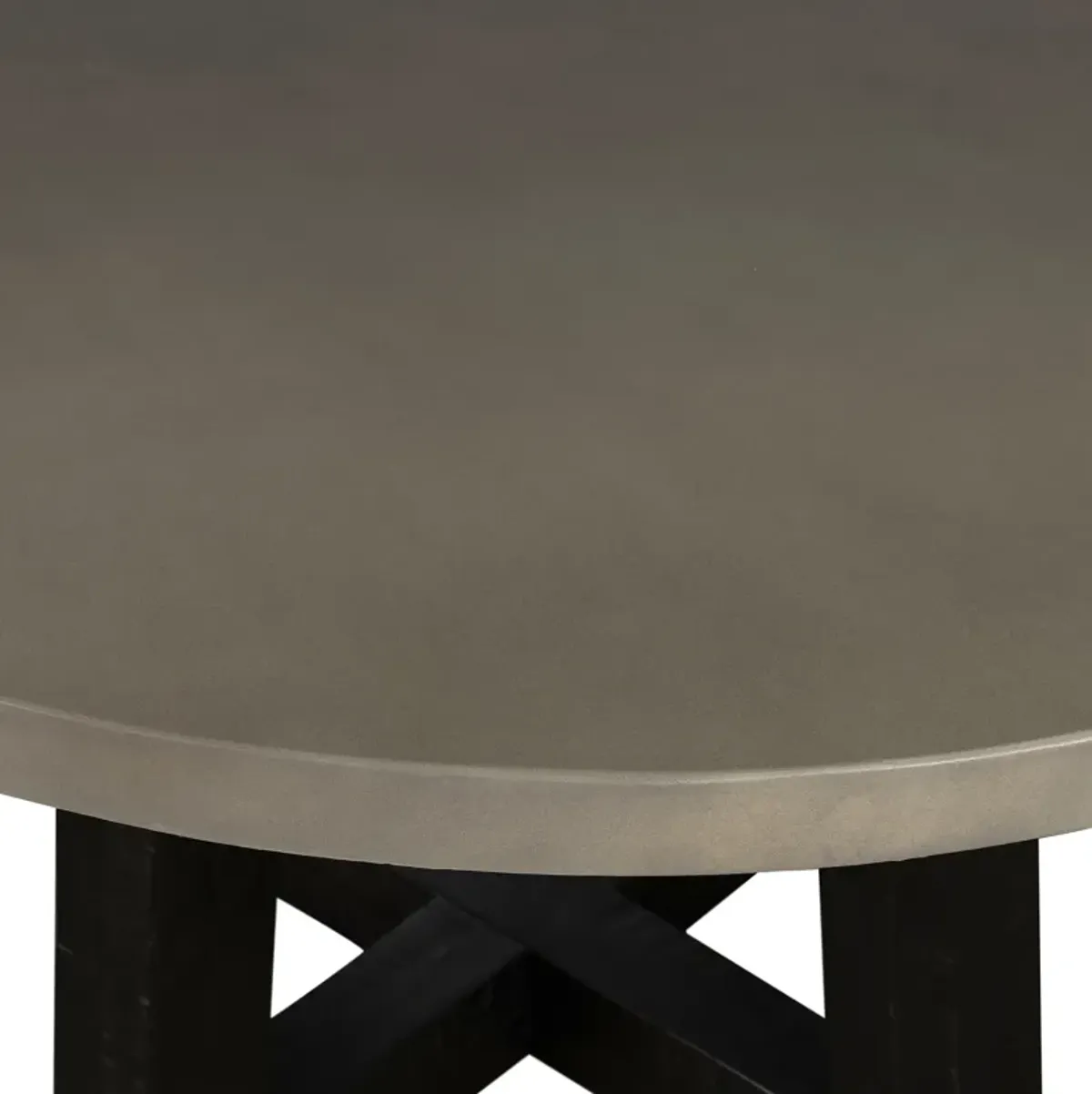 Chester Modern Concrete and Acacia Round Dining Table