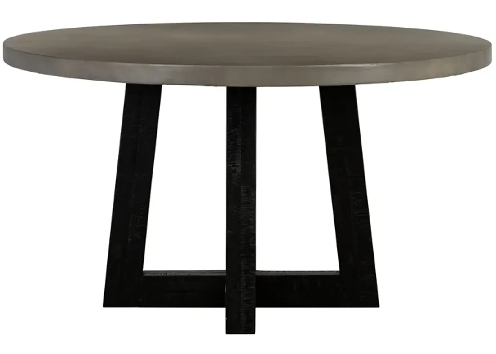 Chester Modern Concrete and Acacia Round Dining Table