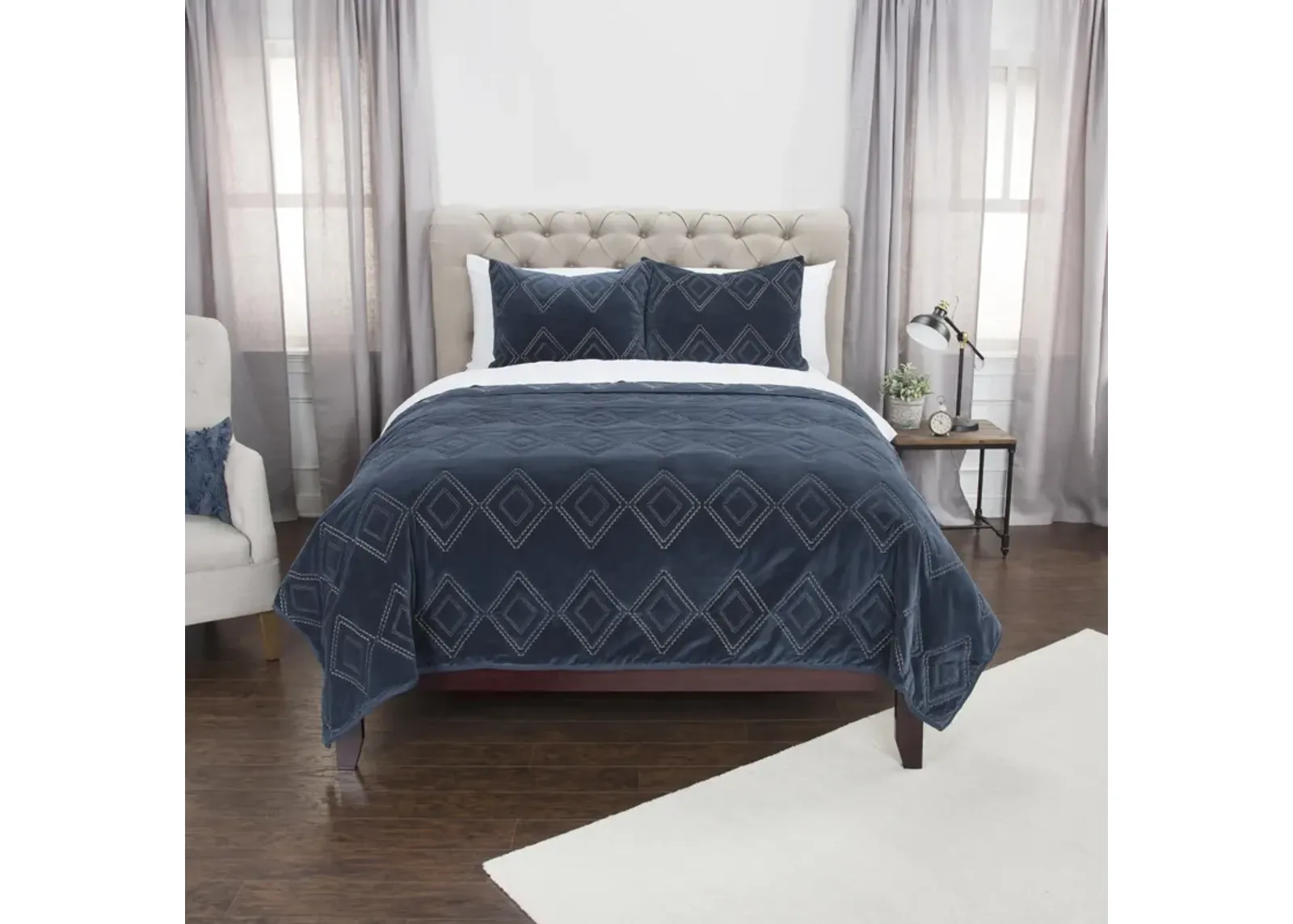 Auden Diamond BlueKing Sham