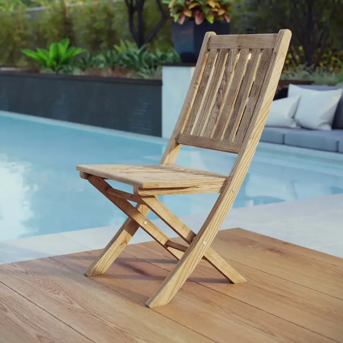 Marina Outdoor Patio Teak Folding Chair