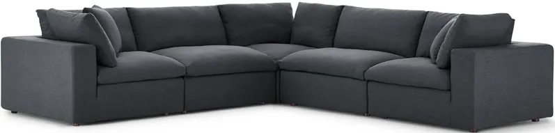 Commix Down Filled Overstuffed 5-Piece Sectional Sofa Set