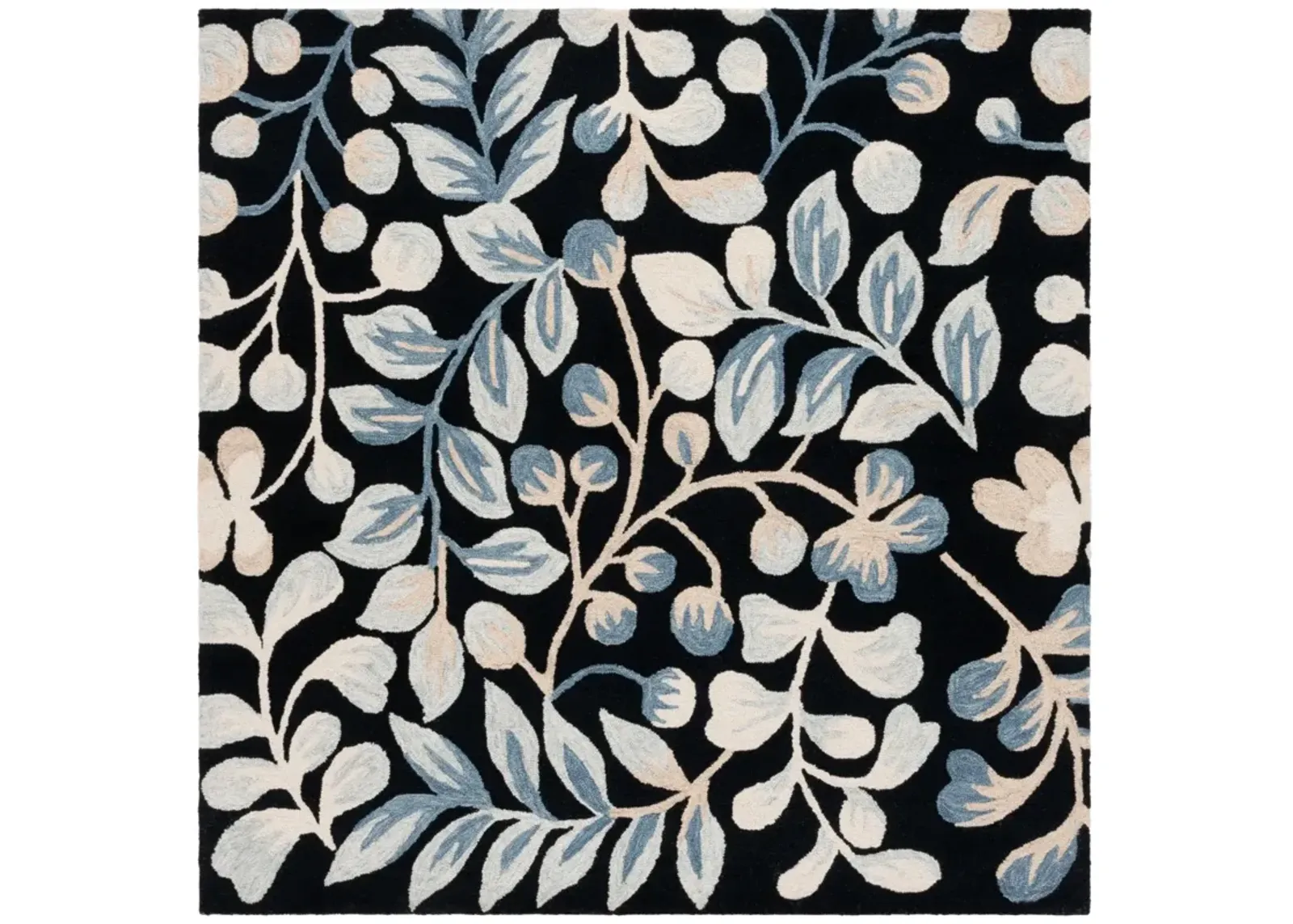 JARDIN 754 BLACK  6' x 6' Square Square Rug