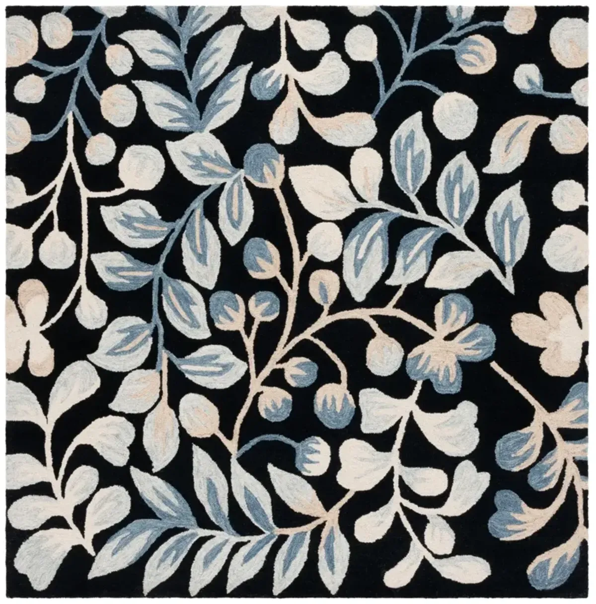 JARDIN 754 BLACK  6' x 6' Square Square Rug