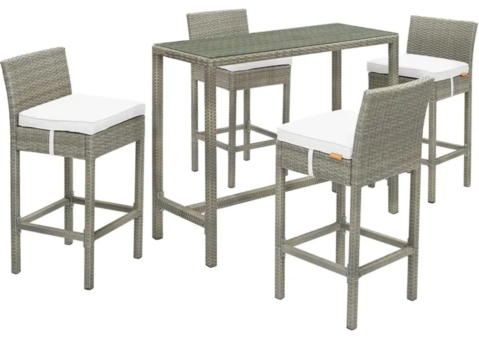 Conduit 5 Piece Outdoor Patio Wicker Rattan Set