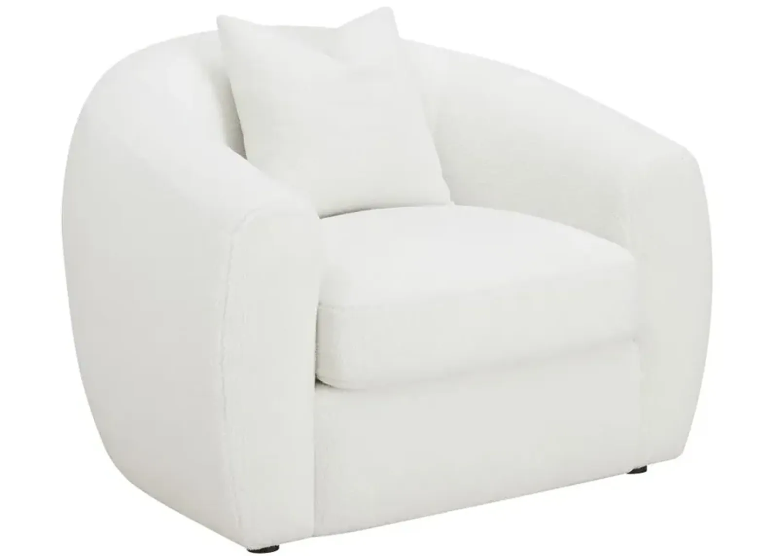 Isabella Upholstered Tight Back Chair White