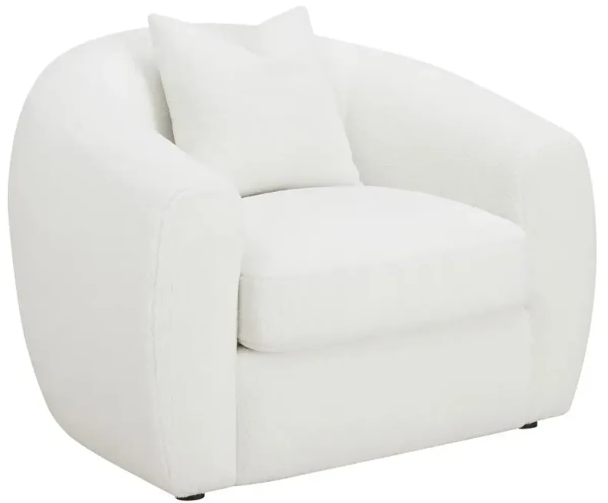 Isabella Upholstered Tight Back Chair White