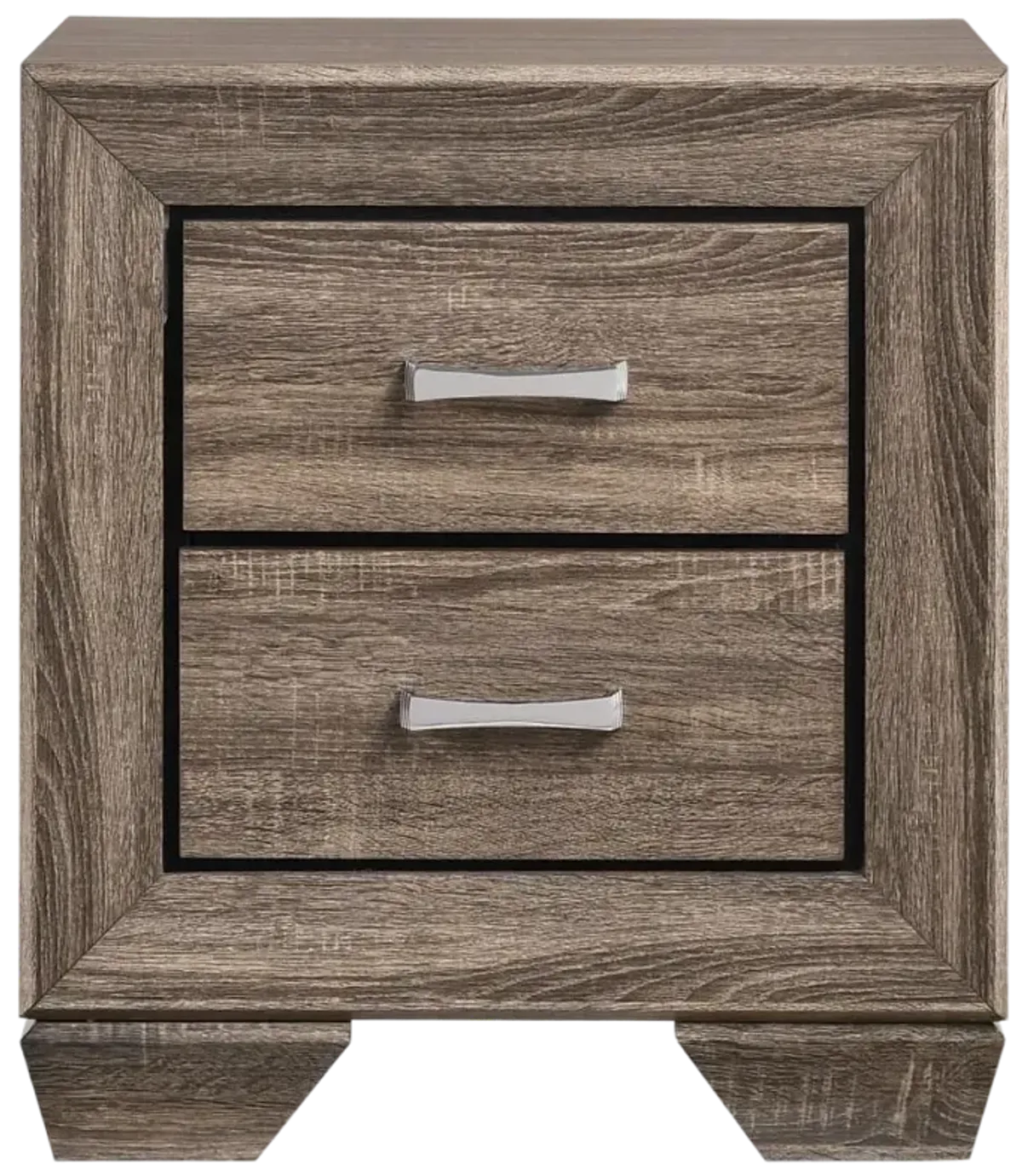 Kauffman 2-drawer Nightstand Washed Taupe