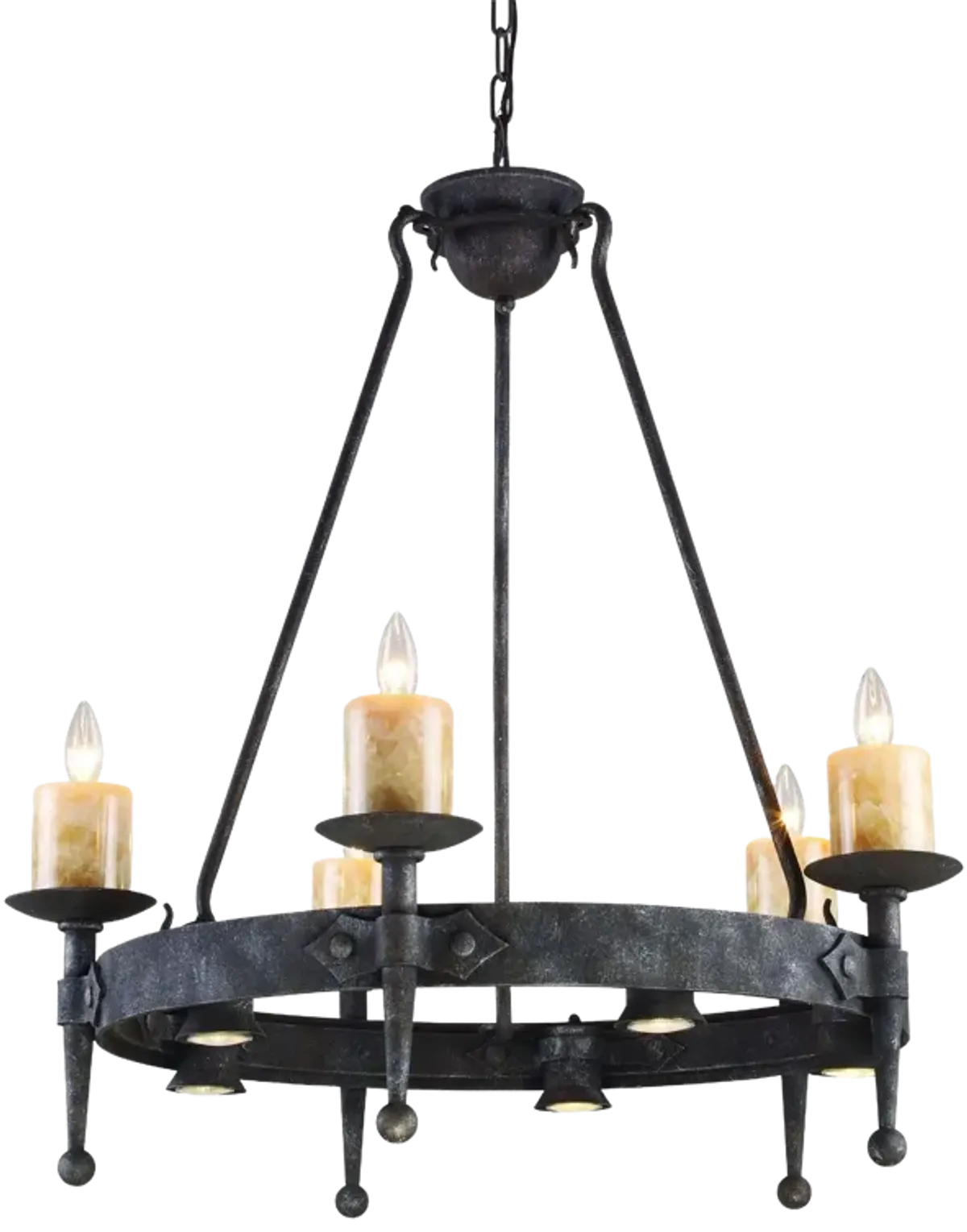 Cambridge 33" Wide 5-Light Chandelier - Moonlit Rust