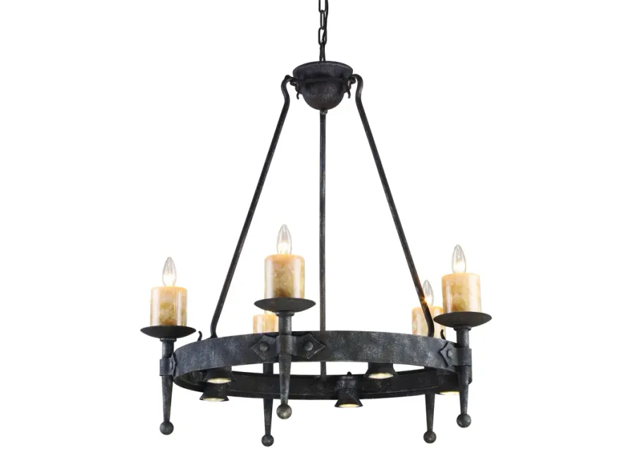 Cambridge 33" Wide 5-Light Chandelier - Moonlit Rust