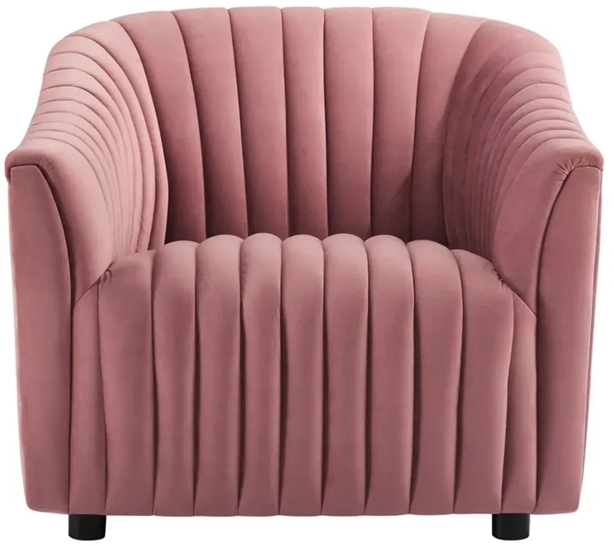 Announce Performance Velvet Channel Tufted Armchair