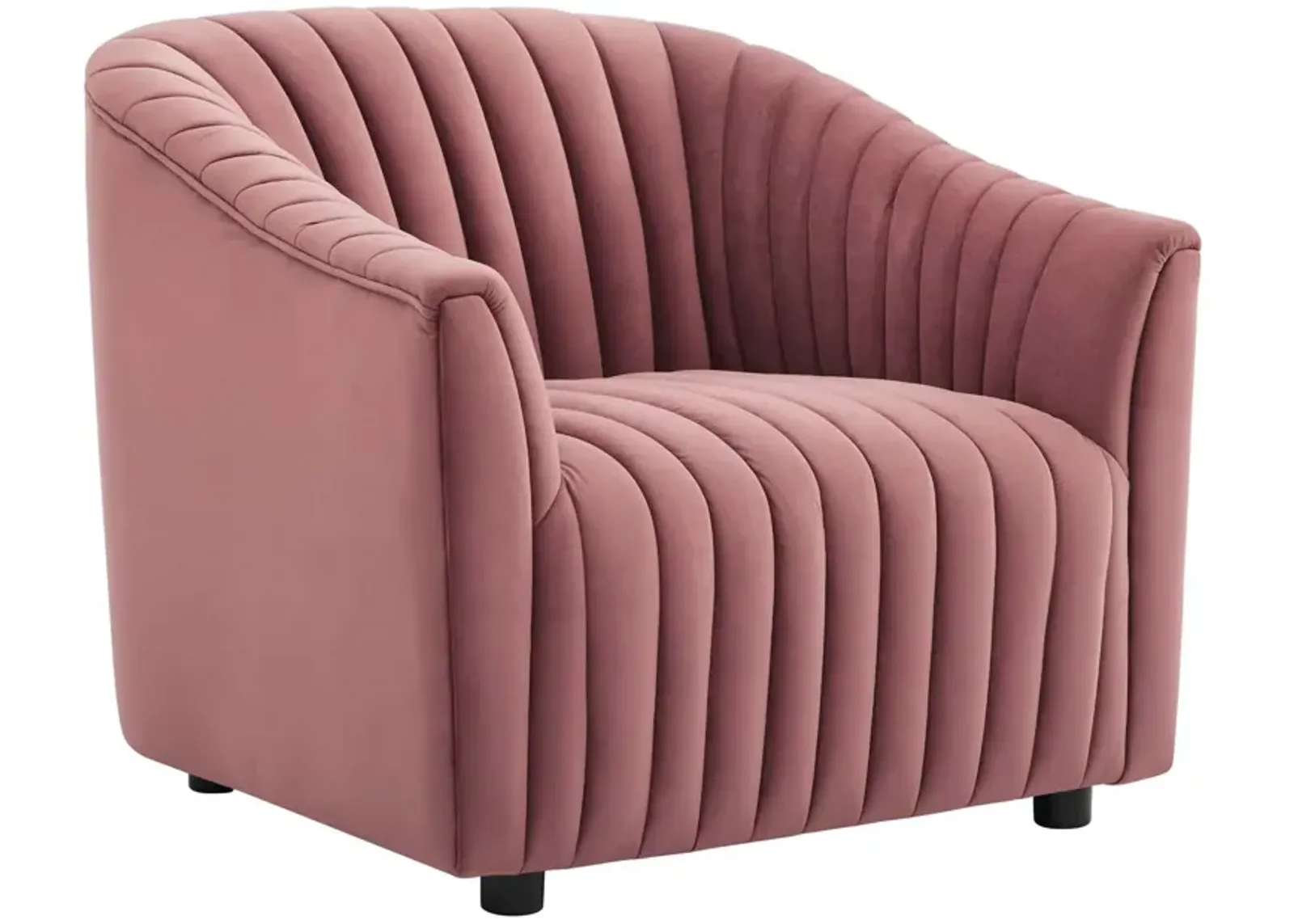 Announce Performance Velvet Channel Tufted Armchair