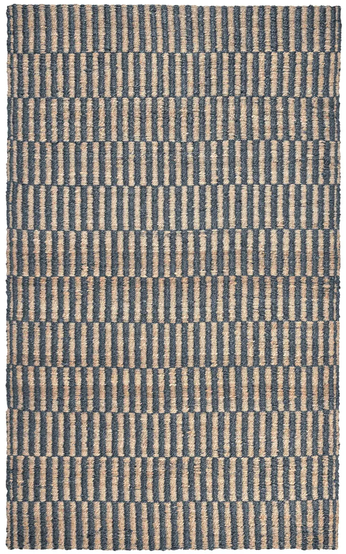 Monterey 5'x8' Jute Handwoven Sustainable Blue Accent Area Rug