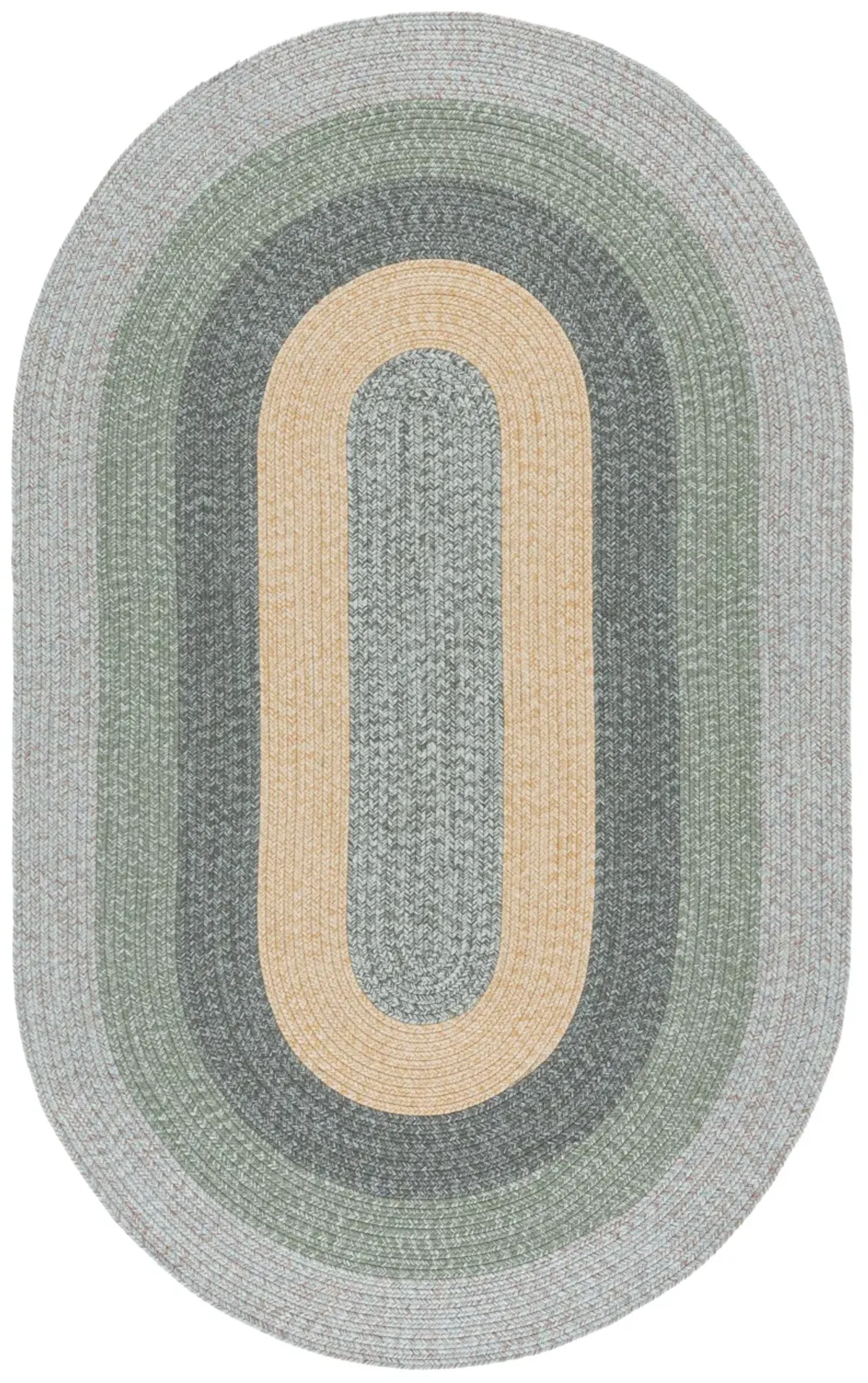BRAIDED Hand Woven 4' x 6' Oval area rug