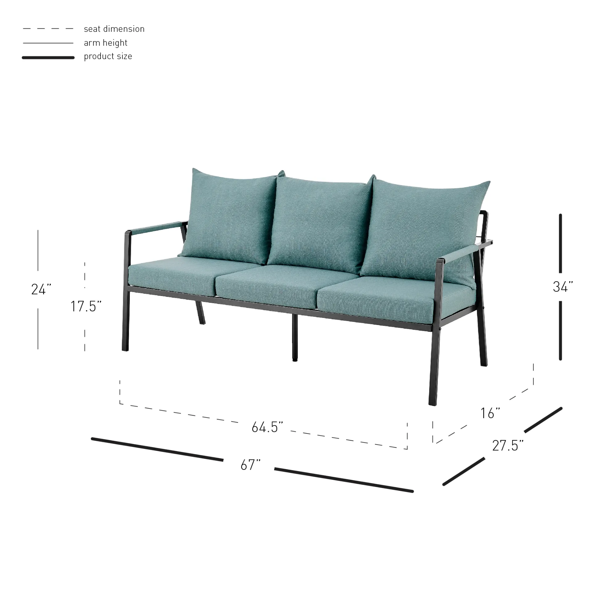 Rivano Grey Fabric Outdoor Sofas & Loveseat