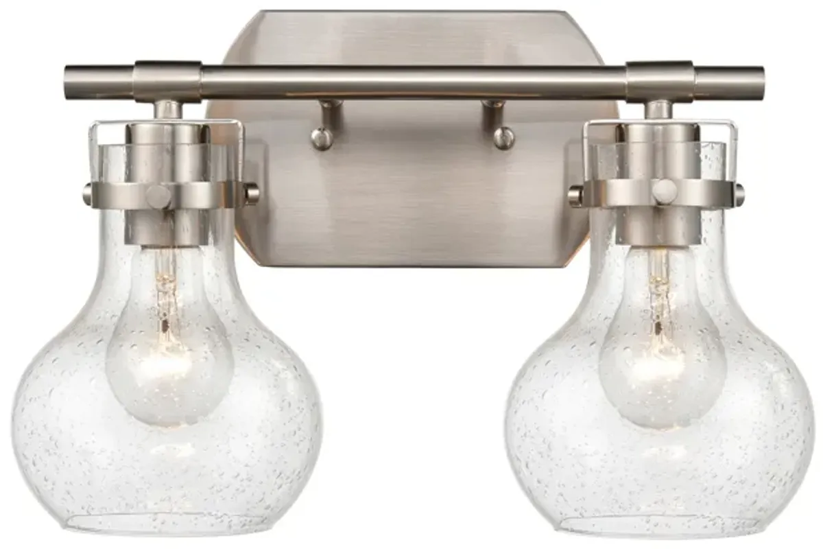 Salamanca 15.5" Wide 2-Light Vanity Light - Satin Nickel