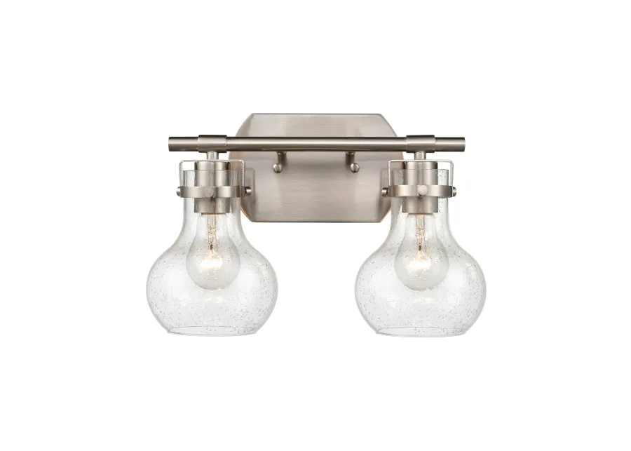 Salamanca 15.5" Wide 2-Light Vanity Light - Satin Nickel