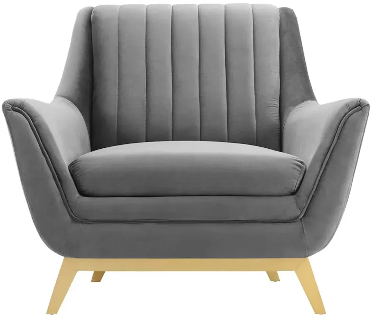 Winsome Channel Tufted Performance Velvet Armchair