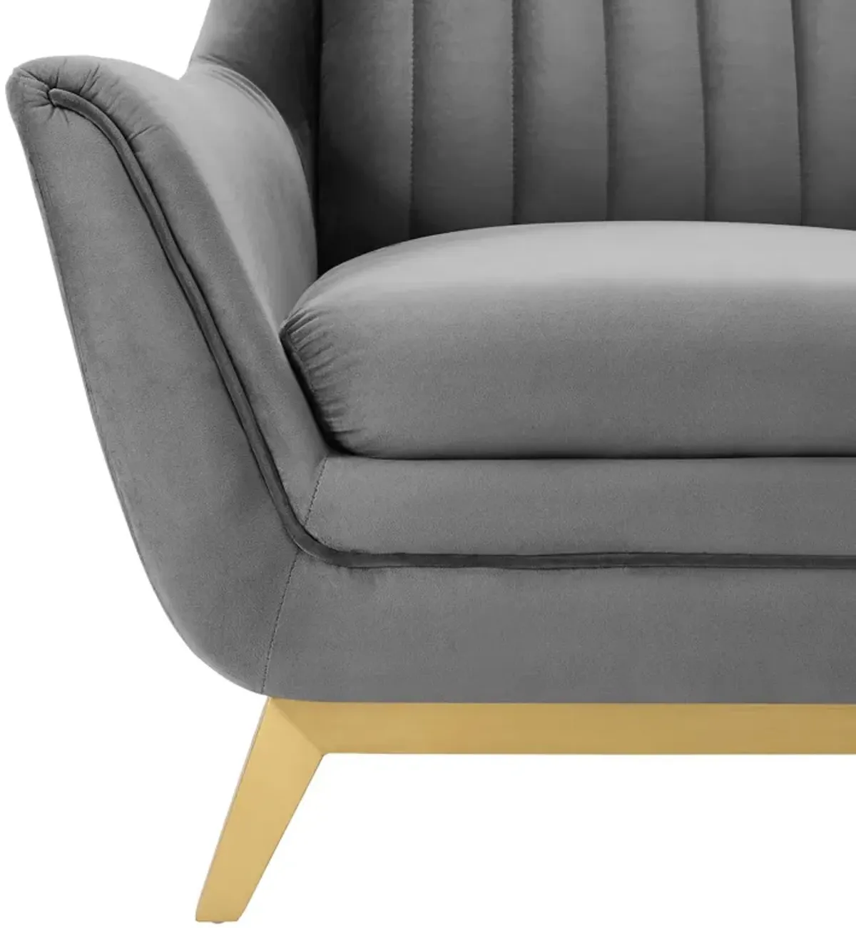 Winsome Channel Tufted Performance Velvet Armchair