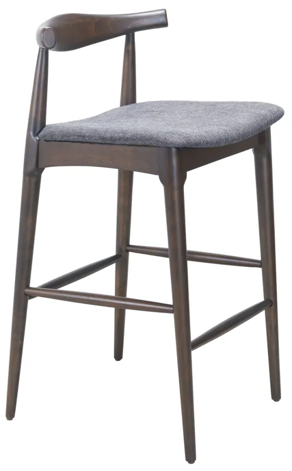 Tuzka Barstool (Set of 2) Gray & Espresso