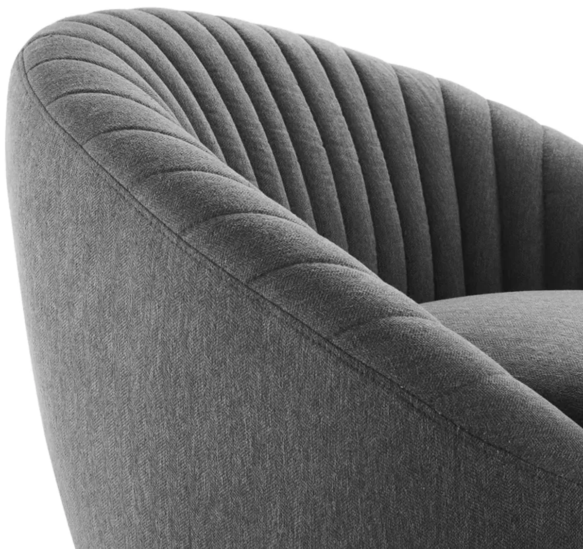 Whirr Tufted Fabric Fabric Swivel Chair