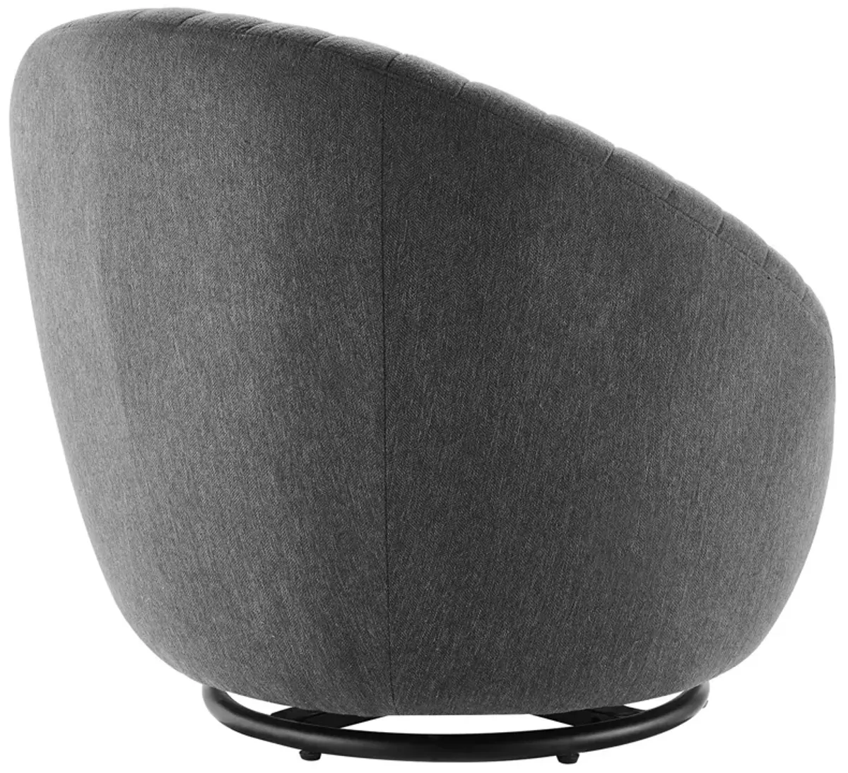 Whirr Tufted Fabric Fabric Swivel Chair