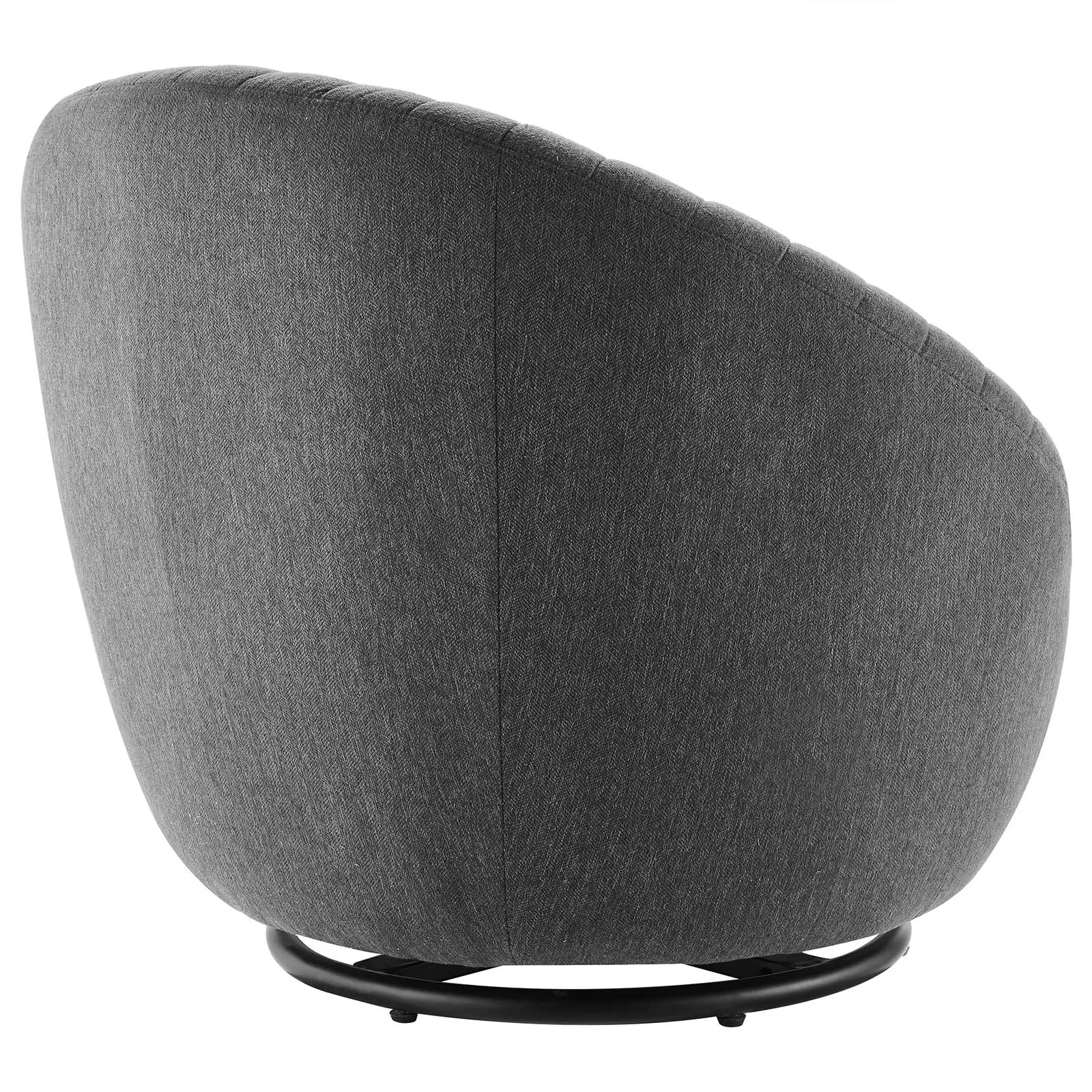 Whirr Tufted Fabric Fabric Swivel Chair