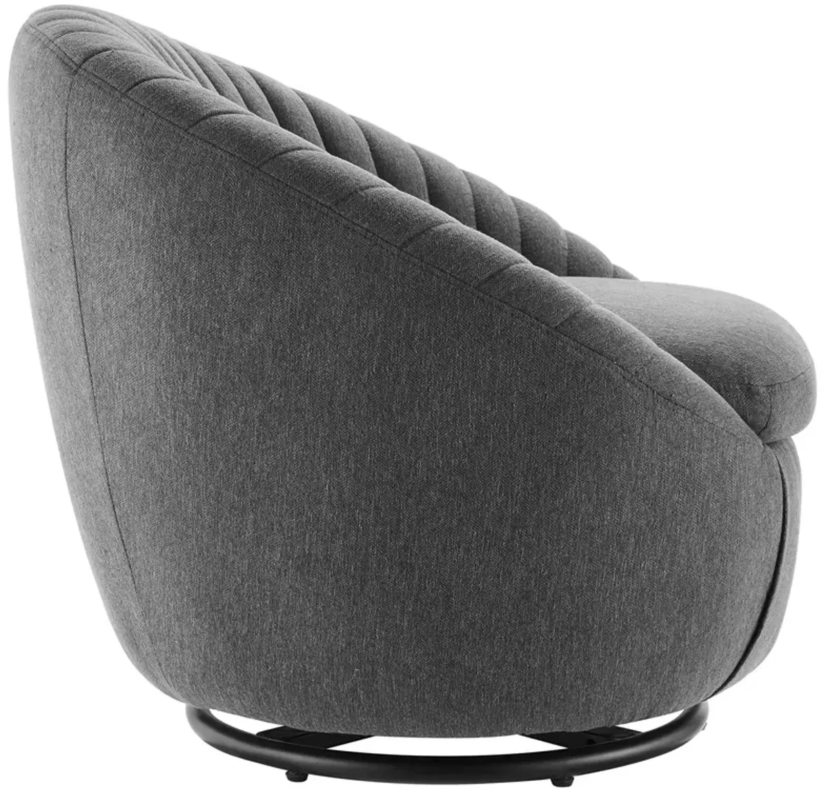 Whirr Tufted Fabric Fabric Swivel Chair