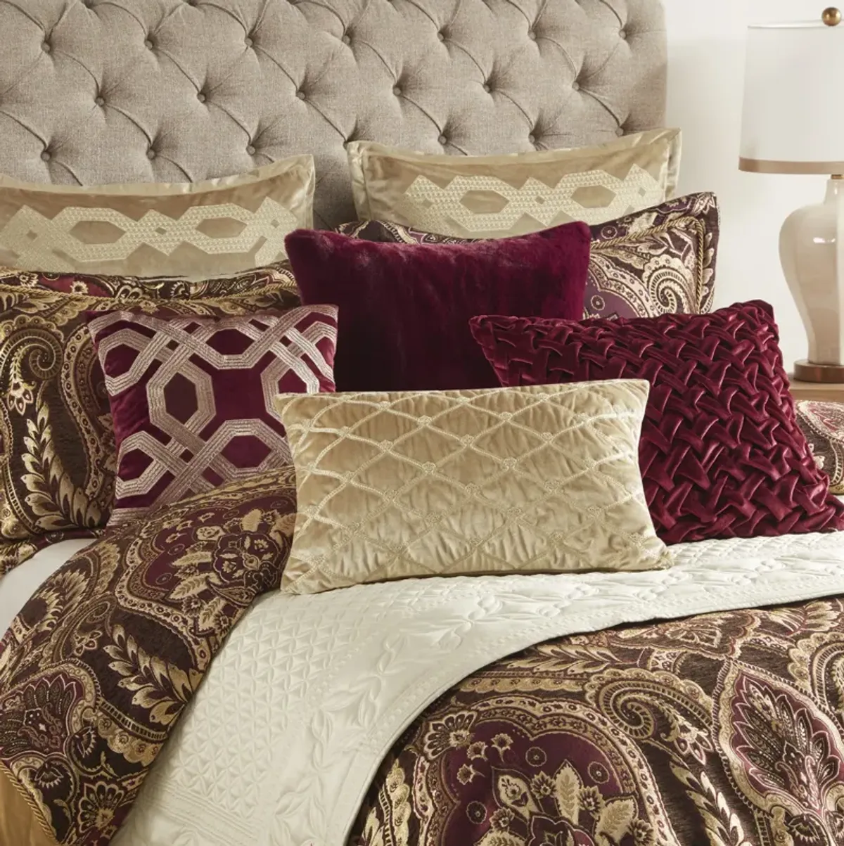 Croscill Classics Julius Burgundy 4 Piece Comforter Set