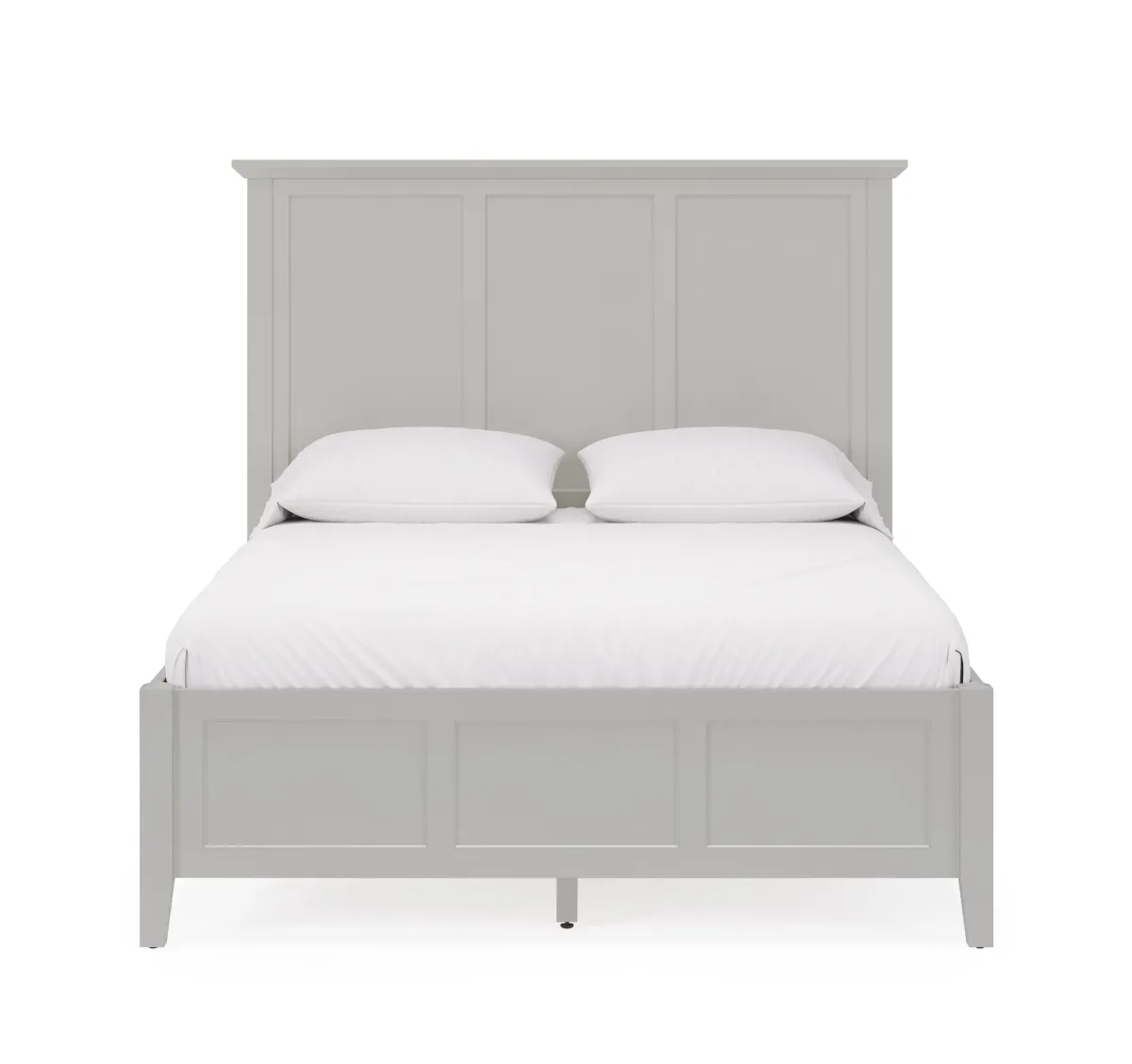 Grace Queen-Size Three Panel Bed In Elephant Grey