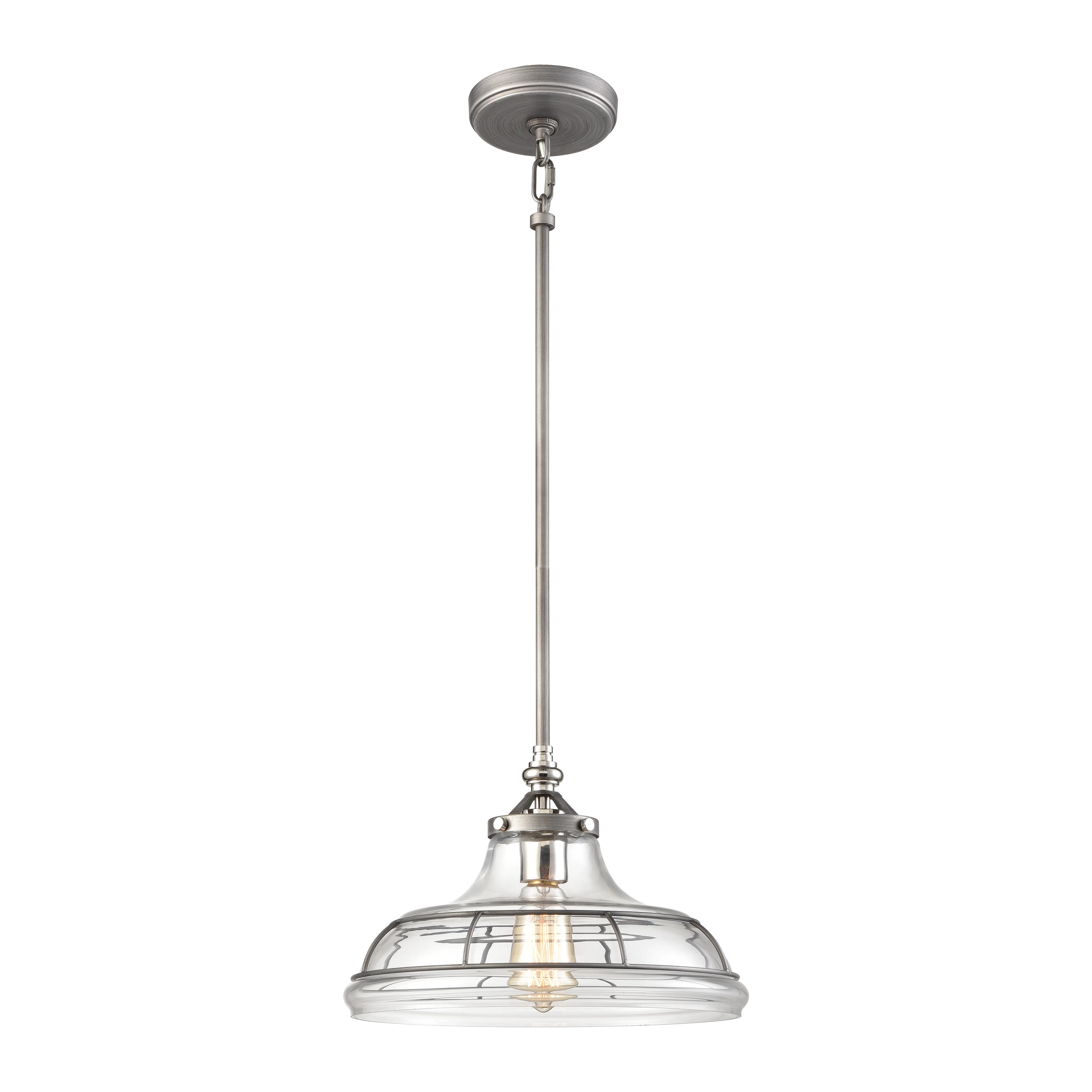 Dunkirk 13" Wide 1-Light Pendant - Weathered Zinc