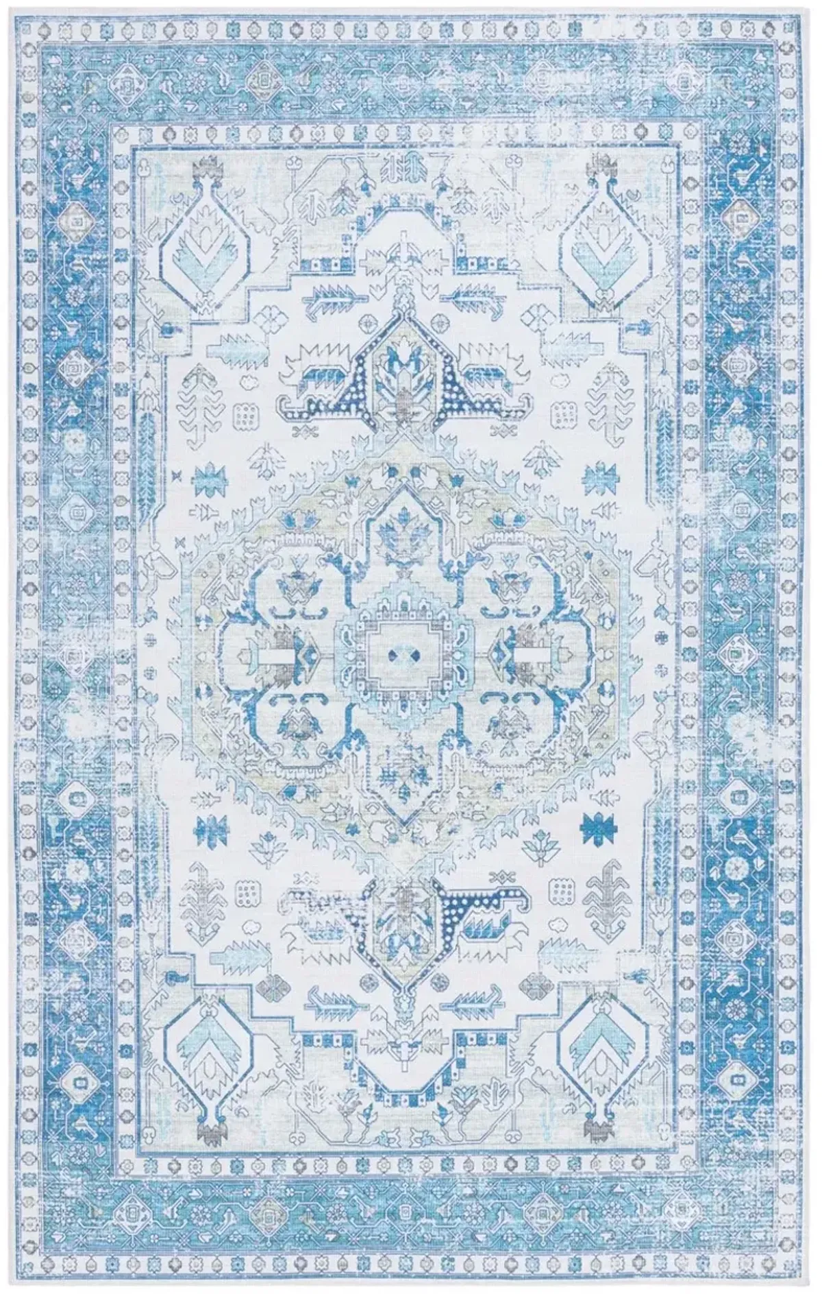 ARIZONA 105 Blue 5' X 8' Medium Rectangle Rug