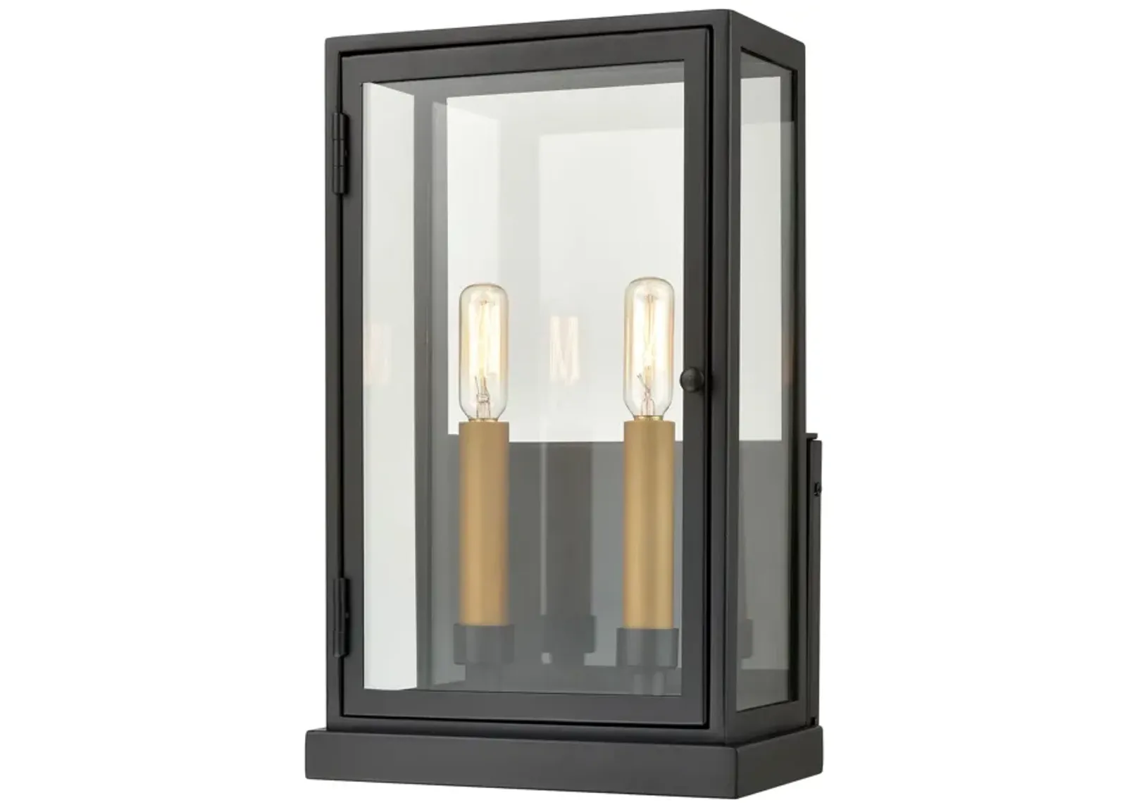 Foundation 15" High 2-Light Outdoor Sconce - Matte Black