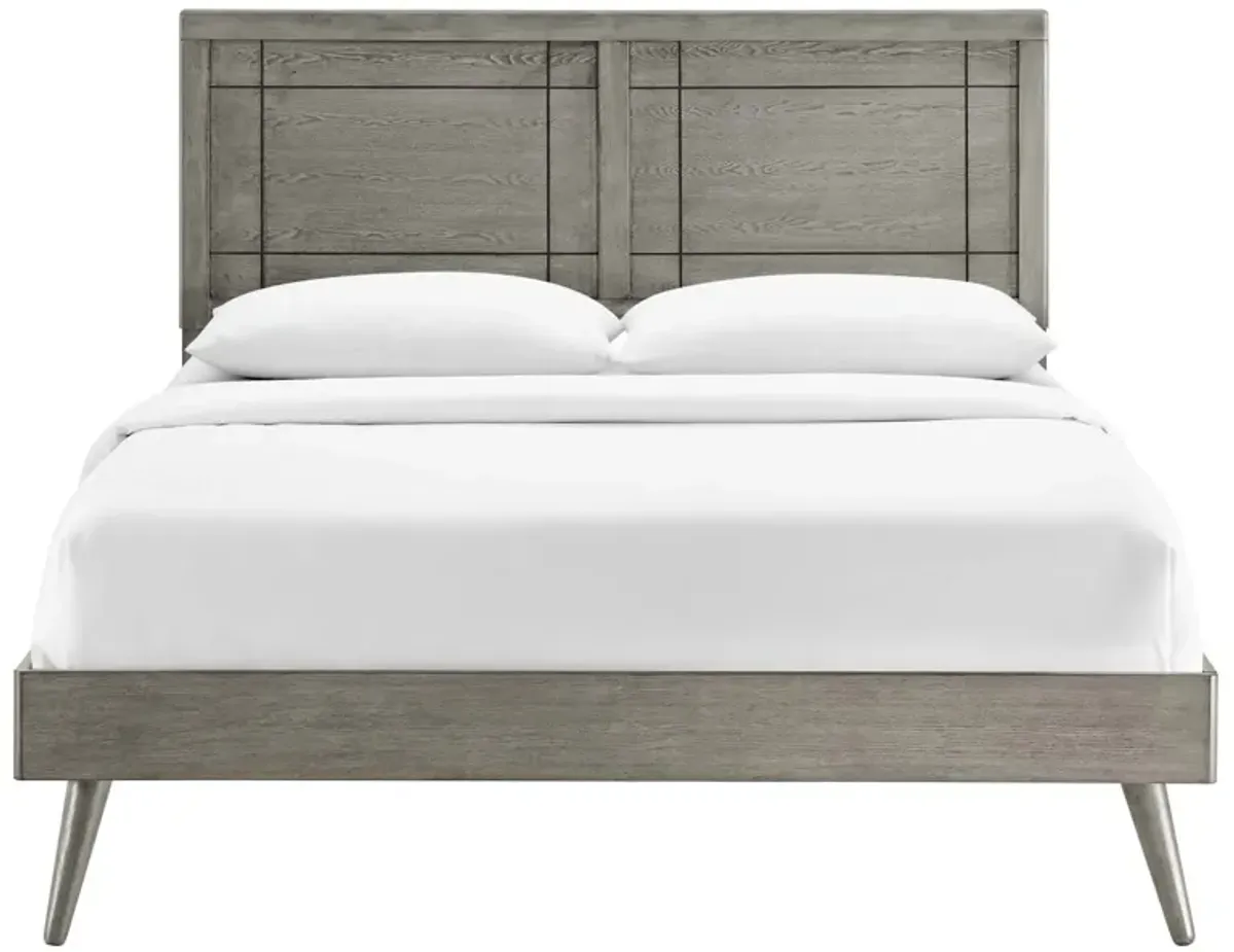 Marlee Twin Wood Platform Bed With Splayed Legs