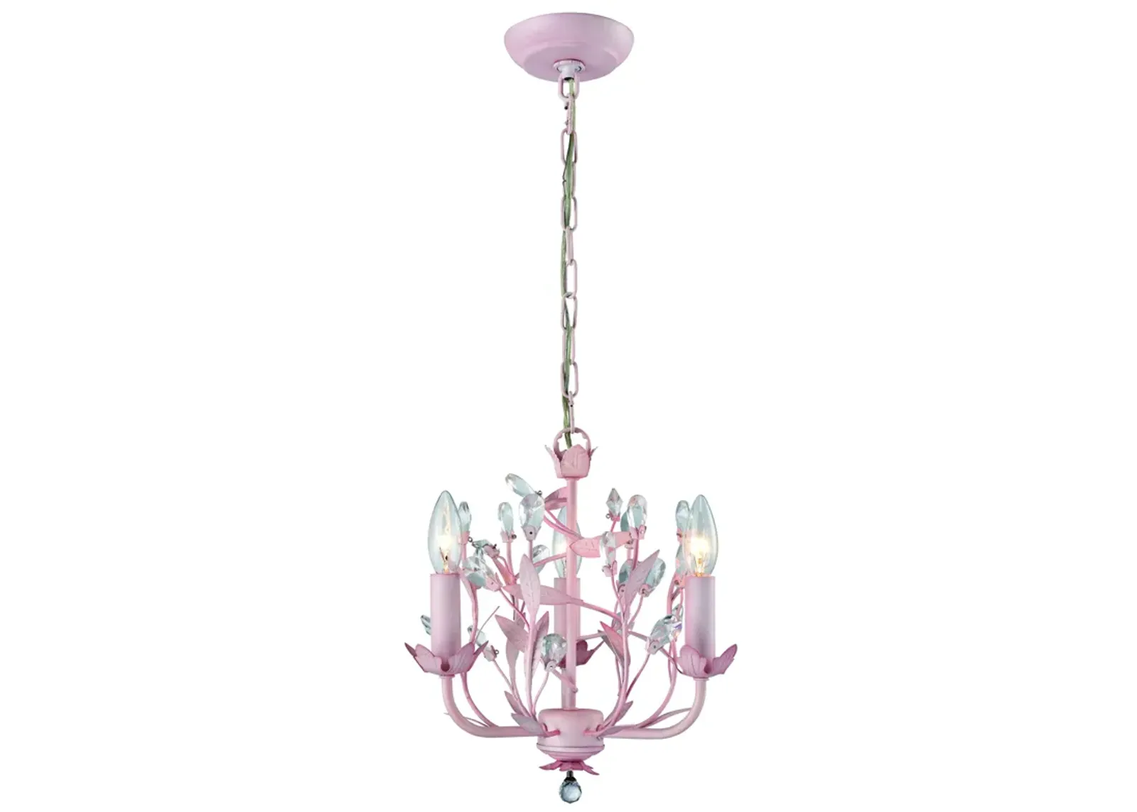 Circeo 13" Wide 3-Light Chandelier - Light Pink