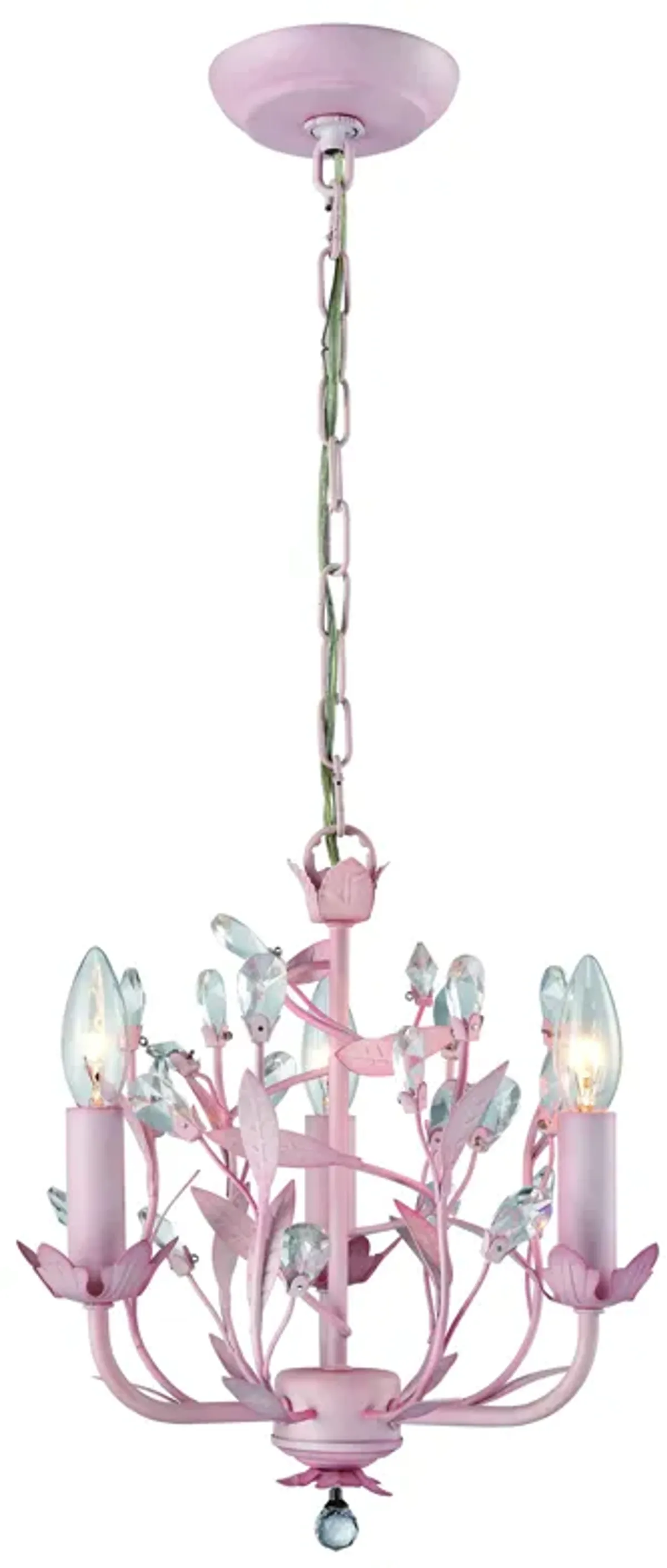 Circeo 13" Wide 3-Light Chandelier - Light Pink