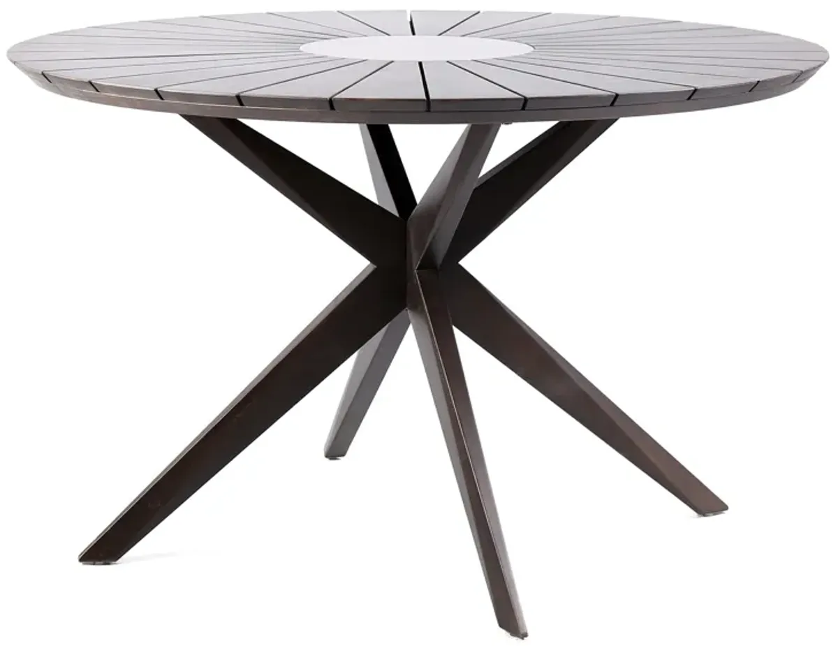 Oasis Outdoor Wood and Concrete Table