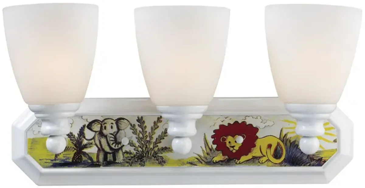 Kidshine 18'' Wide 3-Light Vanity Light - White