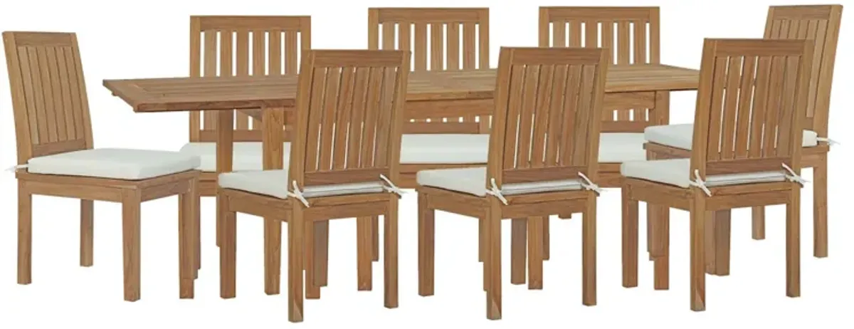 Marina 9 Piece Outdoor Patio Teak Dining Set